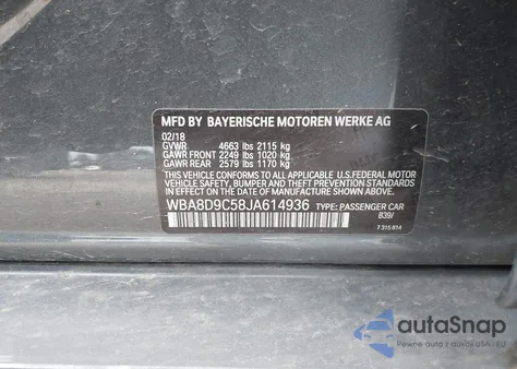 2018 BMW 330I xDrive z USA, uszkodzony, nr VIN WBA8D9C58JA614936